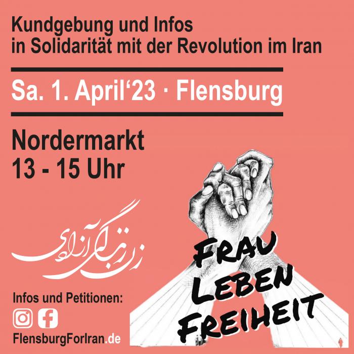 Kundgebung am 1. April 2023 um 13.00 Uhr auf dem Nordermarkt in Flensburg 